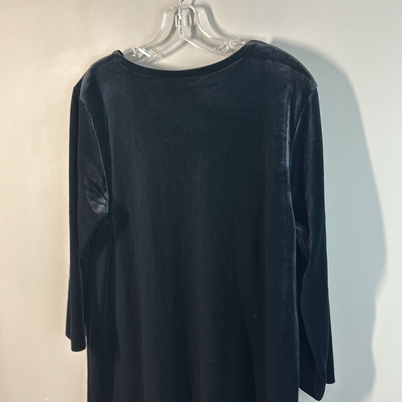 NWT J. Jill Wearever Velvet Flounced Hem Dress Size Large - Picture 13 of 14